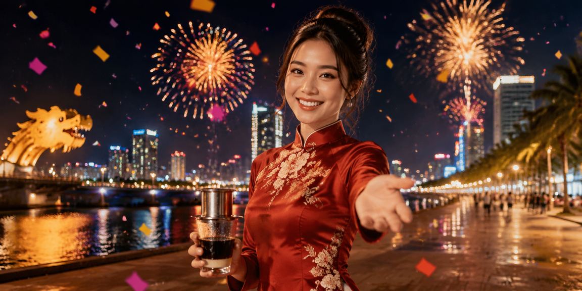 Người dùng Đà Nẵng kiểm tra tài khoản và thông tin bảo mật trên điện thoại bên ly cà phê