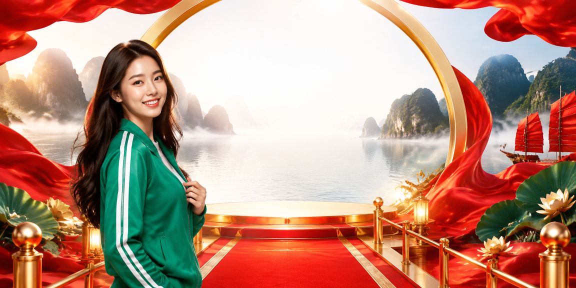 Phụ nữ mặc áo dài tại Vịnh Hạ Long trải nghiệm cá cược trực tuyến trên điện thoại